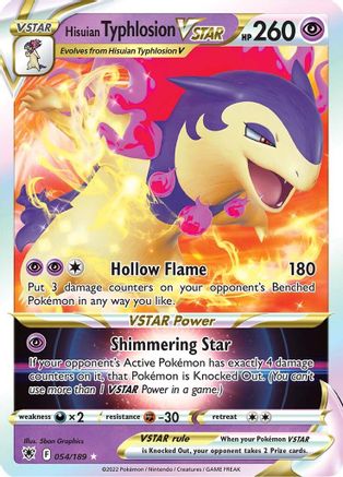 Hisuian Typhlosion VSTAR 54/189 - [SWSH10 Astral Radiance] Holofoil