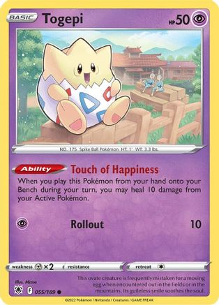 Togepi 55/189 - [SWSH10 Astral Radiance] Reverse Holofoil