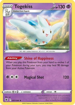 Togekiss 57/189 - [SWSH10 Astral Radiance] Holofoil