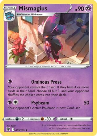 Mismagius 59/189 - [SWSH10 Astral Radiance]