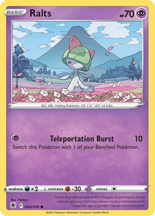 Ralts 60/189 - [SWSH10 Astral Radiance] Reverse Holofoil