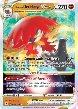Hisuian Decidueye VSTAR 84/189 - [SWSH10 Astral Radiance] Holofoil