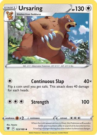 Ursaring 123/189 - [SWSH10 Astral Radiance] Reverse Holofoil