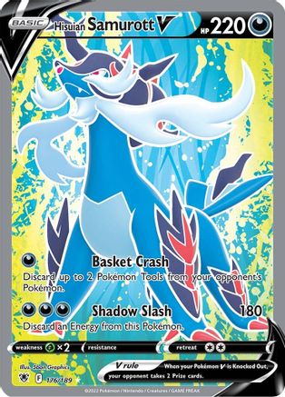 Hisuian Samurott V (Full Art) 176/189 - [SWSH10 Astral Radiance] Holofoil