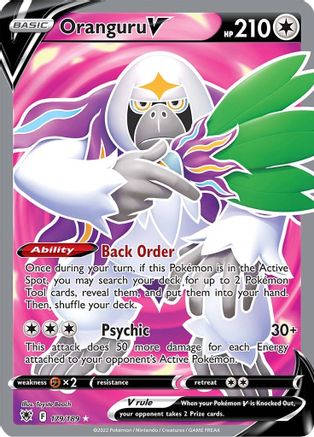 Oranguru V (Full Art) 179/189 - [SWSH10 Astral Radiance] Holofoil