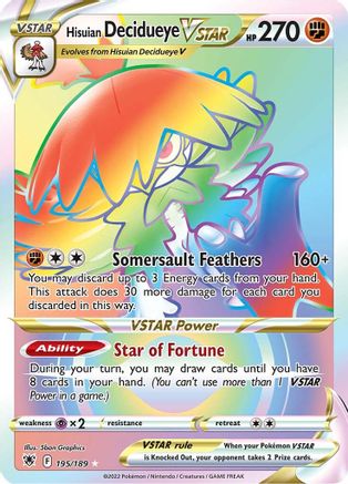 Hisuian Decidueye VSTAR (Secret) 195/189 - [SWSH10 Astral Radiance] Holofoil