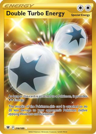 Double Turbo Energy (Secret) 216/189 - [SWSH10 Astral Radiance] Holofoil