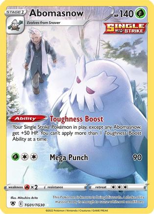 Abomasnow TG01/30 - [SWSH10 Astral Radiance Trainer Gallery] Holofoil