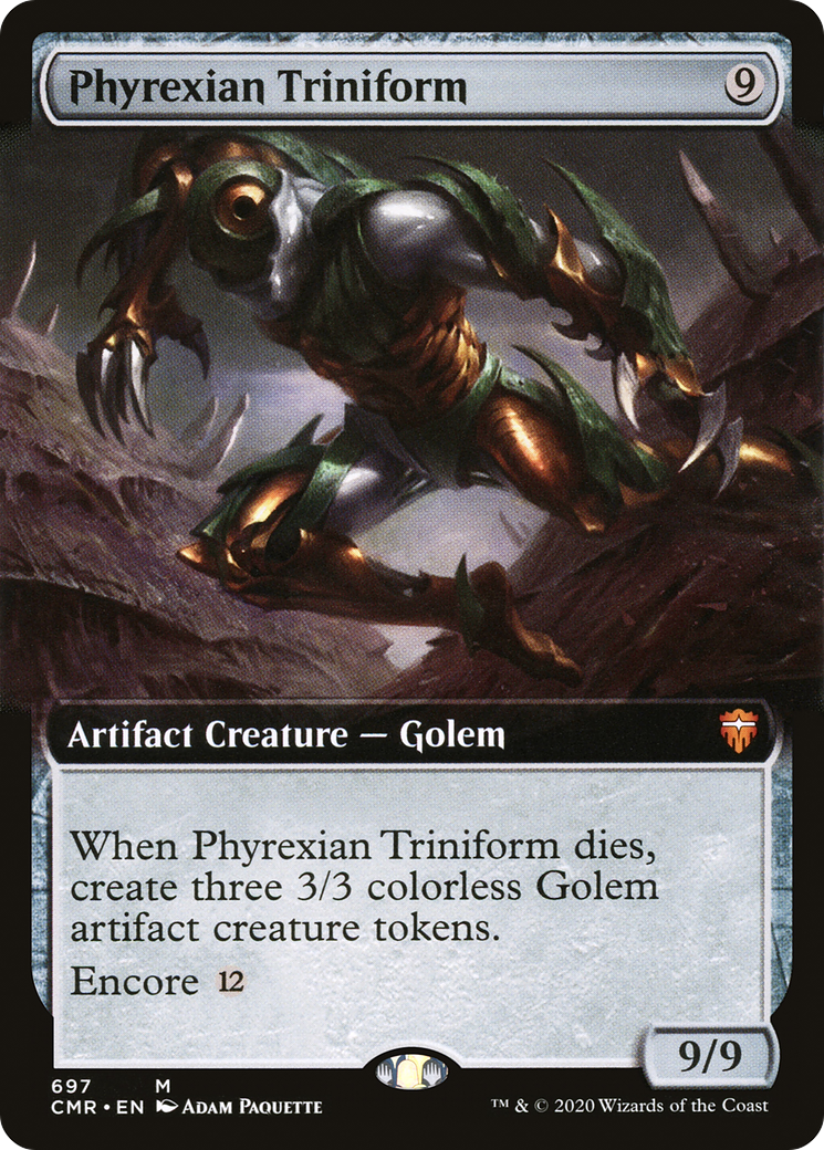 Phyrexian Triniform (CMR-697) [Commander Legends]: (Extended Art) Foil