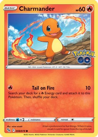 Charmander 8/78 - [Pokemon GO] Reverse Holofoil