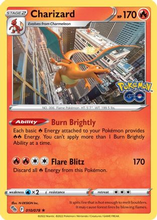 Charizard 10/78 - [Pokemon GO] Holofoil