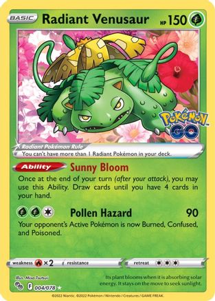 Radiant Venusaur 4/78 - [Pokemon GO] Holofoil