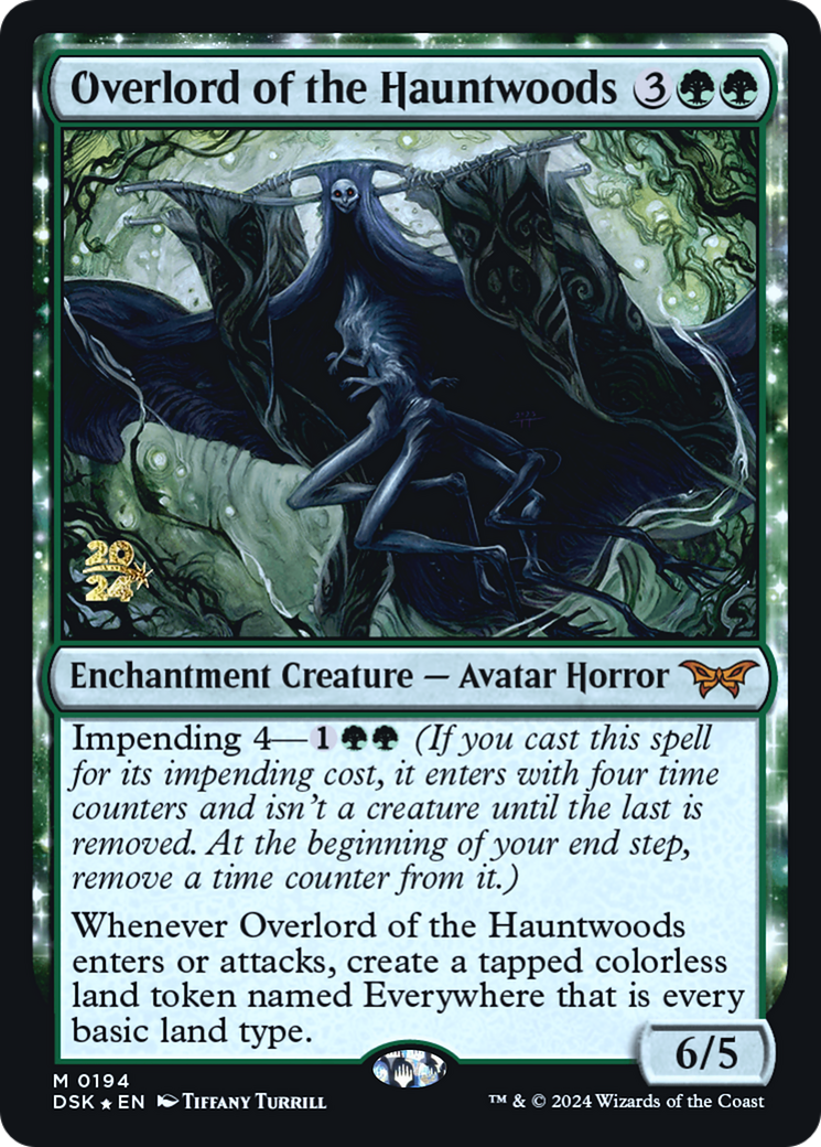 Overlord of the Hauntwoods (PRE-194) [Duskmourn: House of Horror Promos] Foil