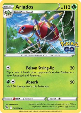 Ariados 7/78 - [Pokemon GO] Reverse Holofoil