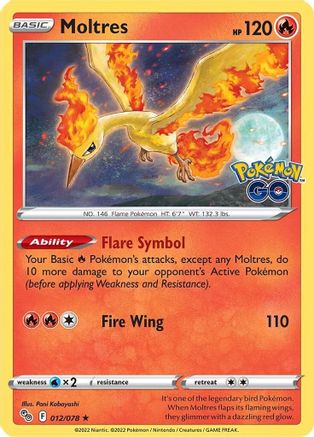 Moltres 12/78 - [Pokemon GO] Reverse Holofoil