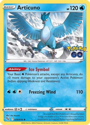 Articuno 24/78 - [Pokemon GO] Reverse Holofoil