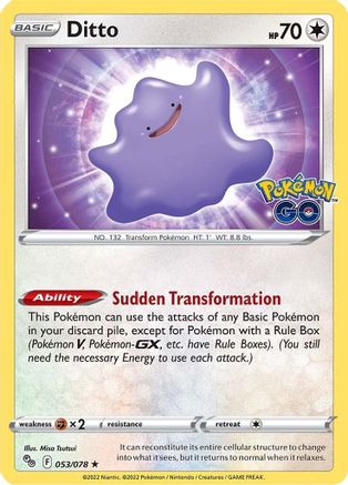Ditto 53/78 - [Pokemon GO] Holofoil