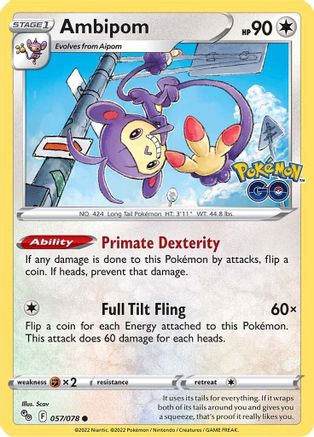 Ambipom 57/78 - [Pokemon GO] Reverse Holofoil