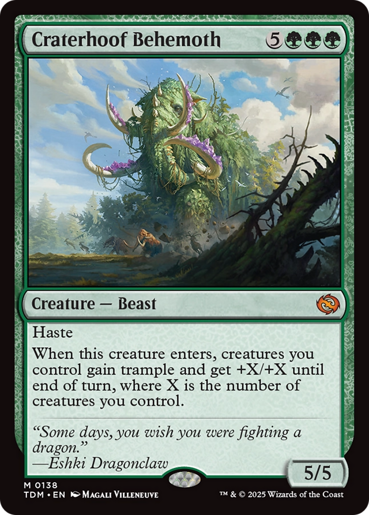 Craterhoof Behemoth (TDM-138) [Tarkir: Dragonstorm] Foil