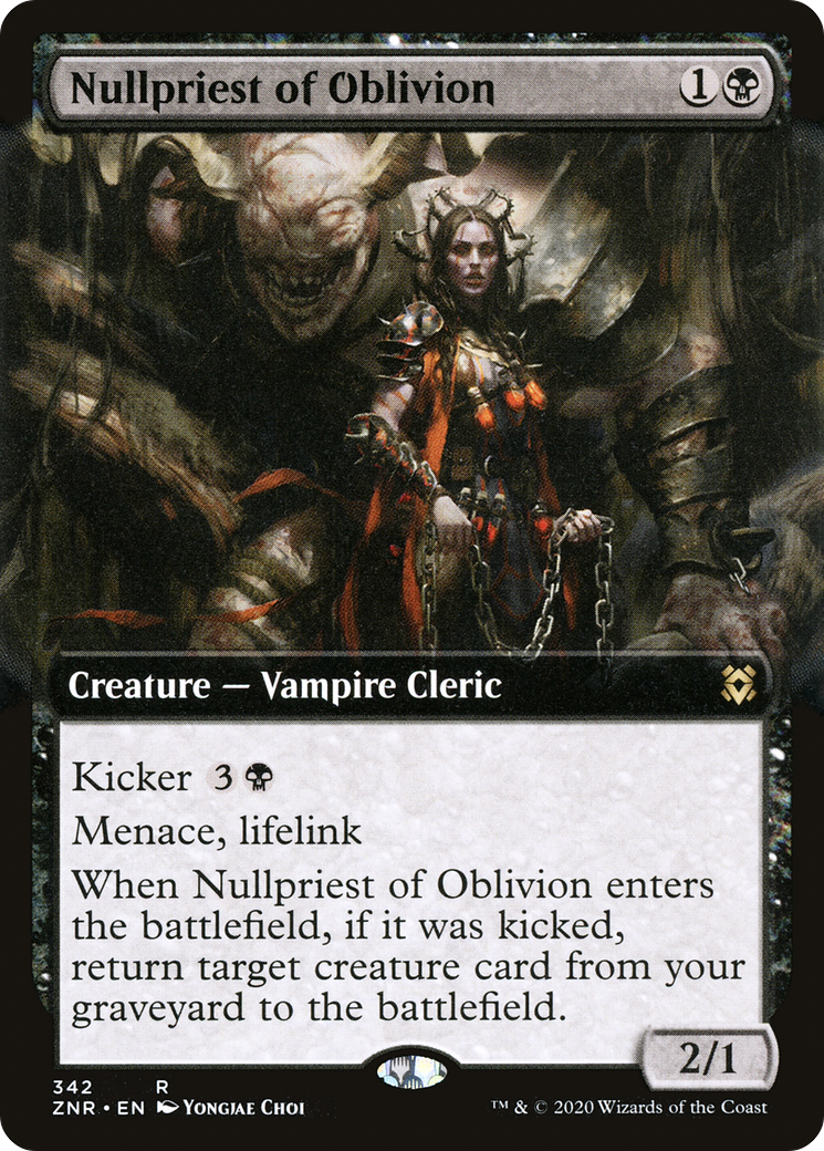 Nullpriest of Oblivion (ZNR-342) [Zendikar Rising]: (Extended Art) Foil