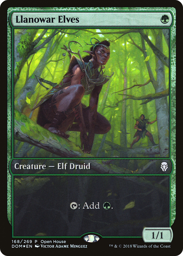 Llanowar Elves (OHP-168) [Dominaria Promos] Foil