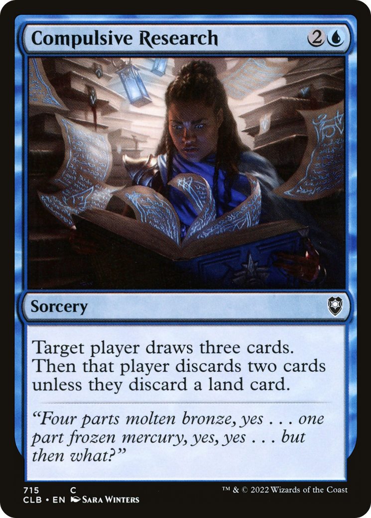 Compulsive Research (CLB-715) [Commander Legends: Battle for Baldur's Gate]