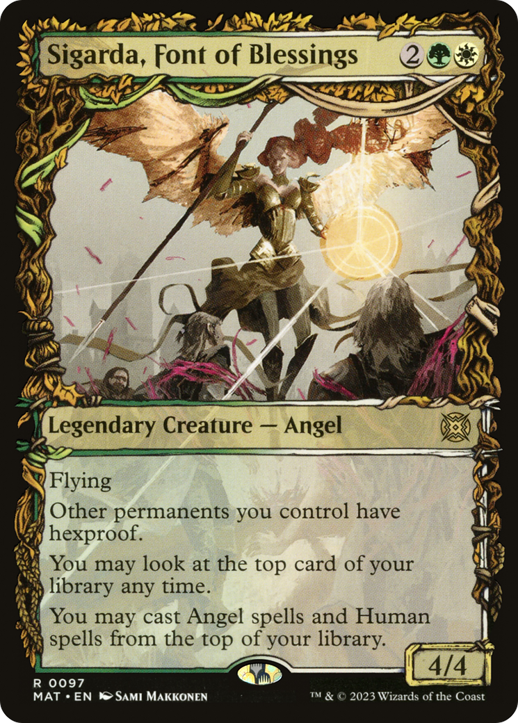 Sigarda, Font of Blessings (MAT-097) [March of the Machine: The Aftermath]: (Showcase) Foil