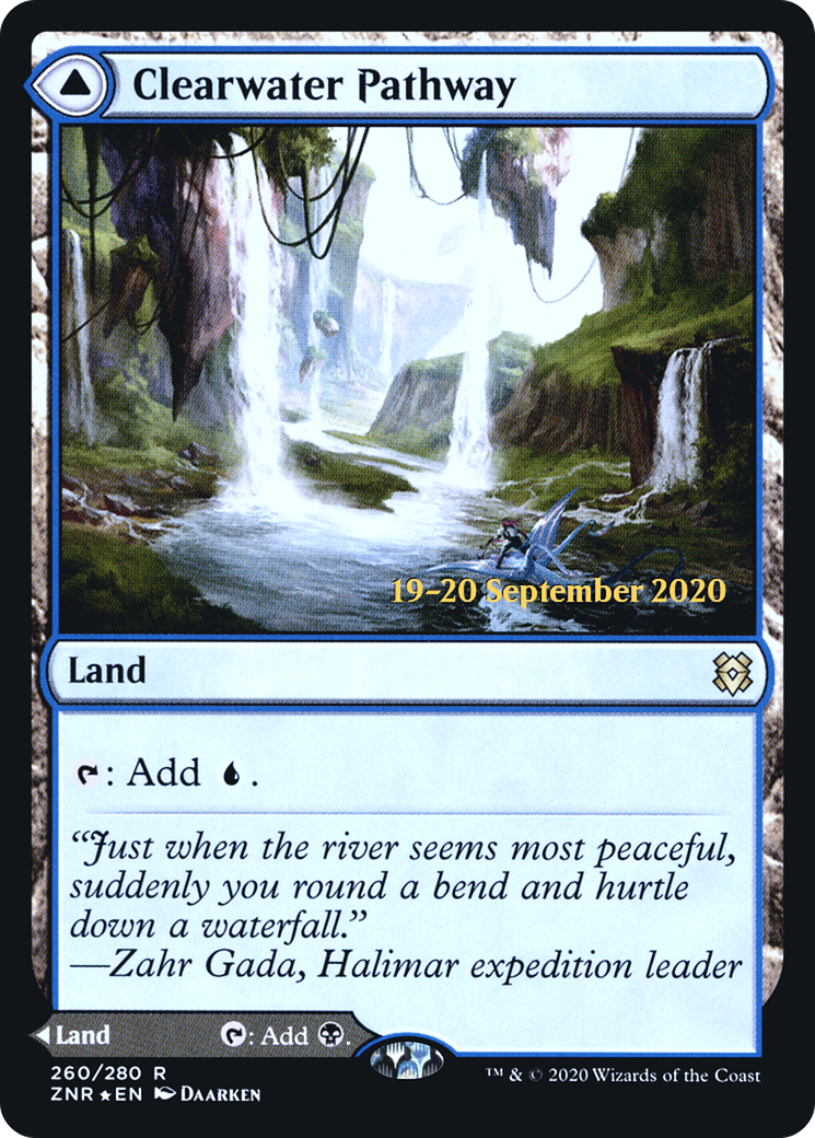 Clearwater Pathway // Murkwater Pathway (PRE-260S) [Zendikar Rising Promos] Foil