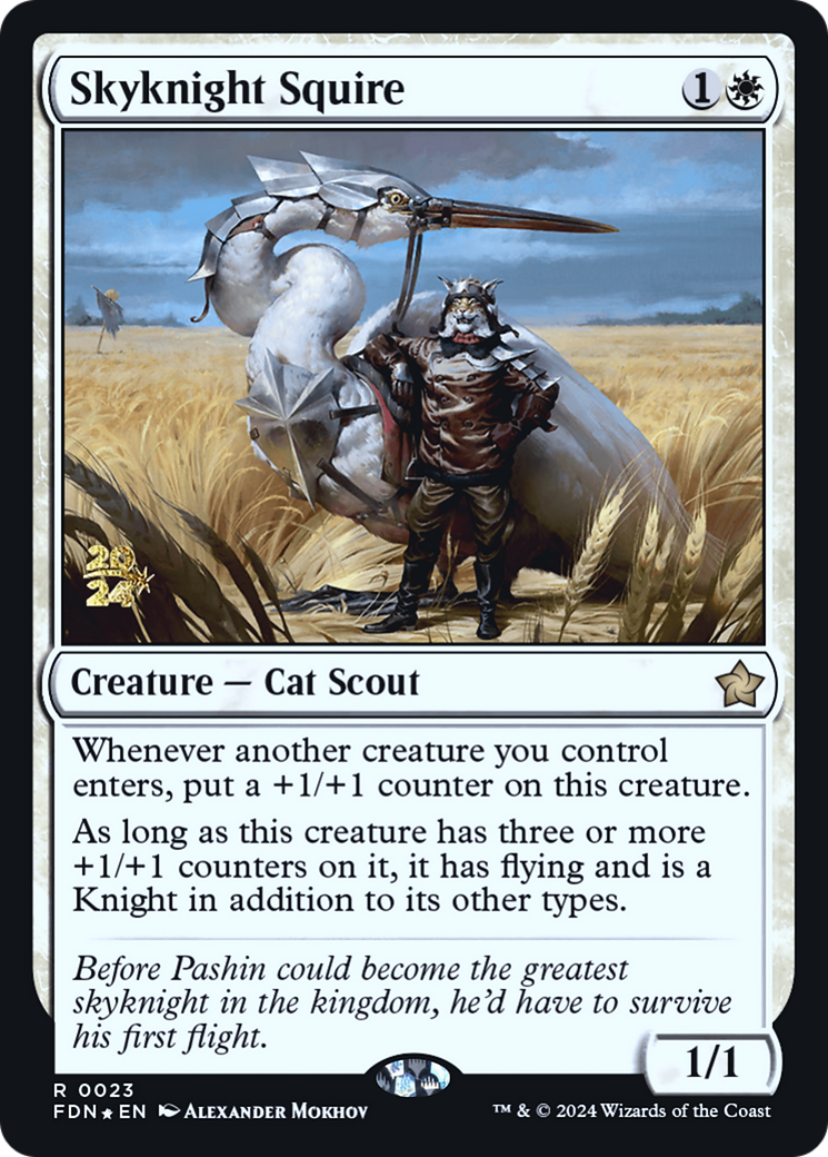 Skyknight Squire (PRE-23S) [Foundations Promos] Foil