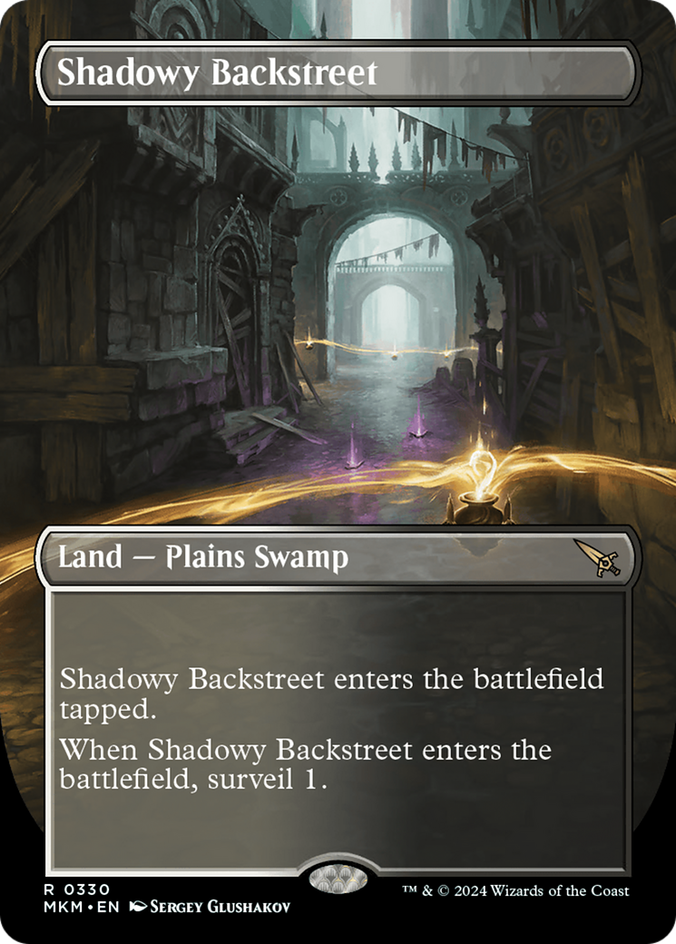 Shadowy Backstreet (MKM-330) [Murders at Karlov Manor] (Borderless) Foil