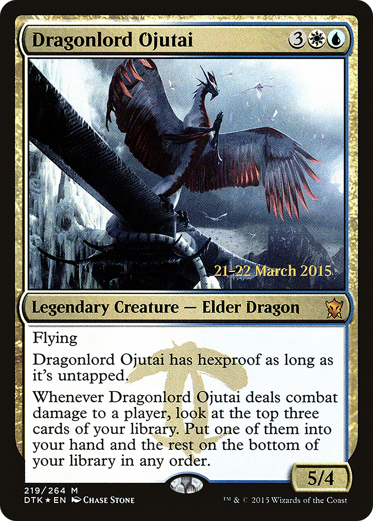 Dragonlord Ojutai (PRE-219S) [Dragons of Tarkir Promos] Foil
