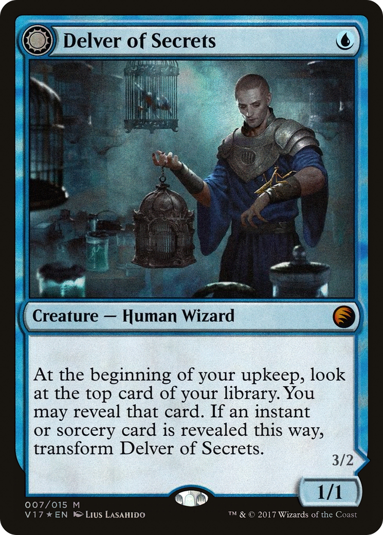 Delver of Secrets // Insectile Aberration (V17-007) [From the Vault: Transform]: (Double Faced Transform) Foil