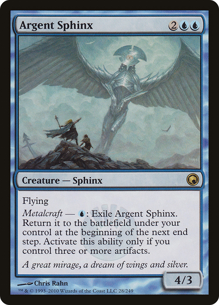 Argent Sphinx (SOM-028) [Scars of Mirrodin]