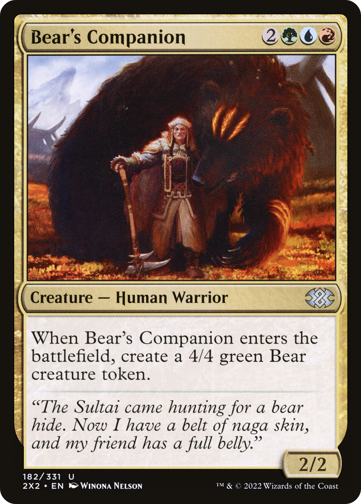 Bear's Companion (2X2-182) [Double Masters 2022] Foil