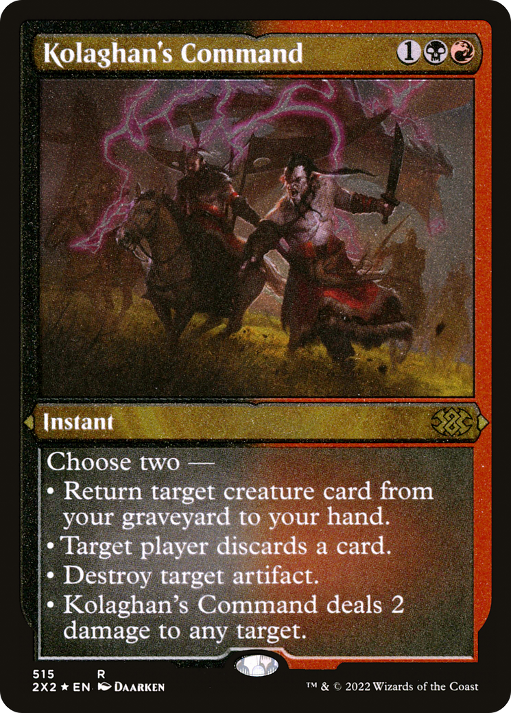 Kolaghan's Command (2X2-515) [Double Masters 2022] Etched Foil