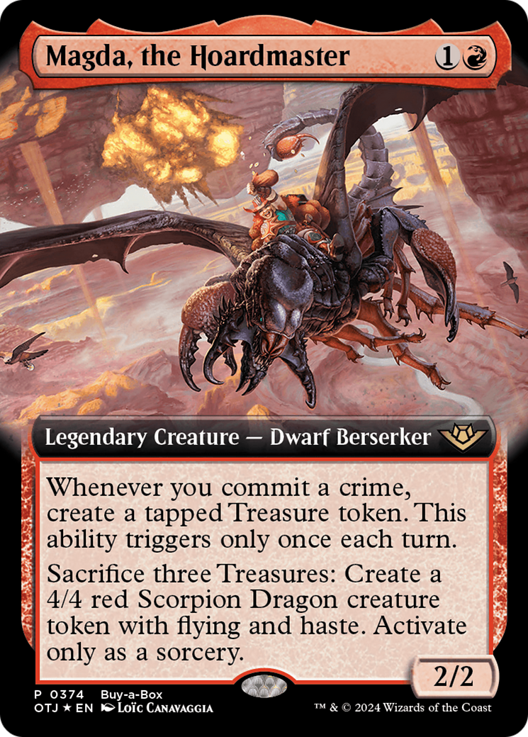 Magda, the Hoardmaster (BABP-374) [Outlaws of Thunder Junction]: (Extended Art) Foil