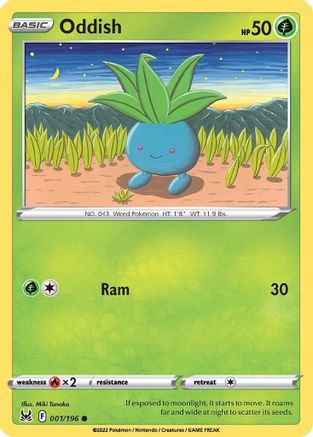 Oddish 1/196 - [SWSH11 Lost Origin] Reverse Holofoil