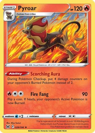 Pyroar 29/196 - [SWSH11 Lost Origin] Reverse Holofoil