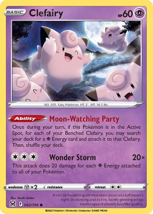 Clefairy 62/196 - [SWSH11 Lost Origin] Reverse Holofoil