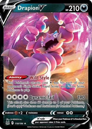 Drapion V 118/196 - [SWSH11 Lost Origin] Holofoil