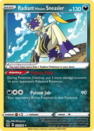 Radiant Hisuian Sneasler 123/196 - [SWSH11 Lost Origin] Holofoil