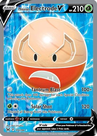 Hisuian Electrode V (Full Art) 172/196 - [SWSH11 Lost Origin] Holofoil