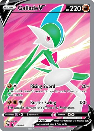 Gallade V (Full Art) 181/196 - [SWSH11 Lost Origin] Holofoil