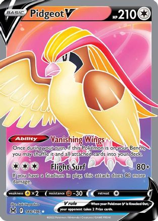 Pidgeot V (Full Art) 188/196 - [SWSH11 Lost Origin] Holofoil