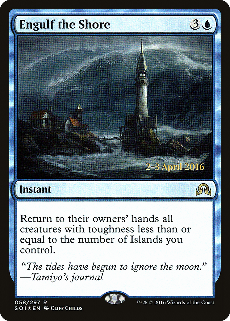 Engulf the Shore (PRE-58S) [Shadows over Innistrad Promos] Foil
