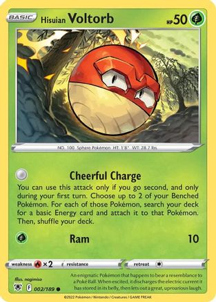 Hisuian Voltorb - 002/189 (Cosmos Holo) 2 - [Deck Exclusives] Holofoil