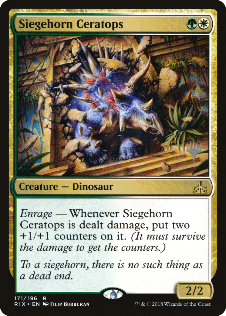Siegehorn Ceratops (PPM20-171P) [Promo Pack: Rivals of Ixalan Promos]