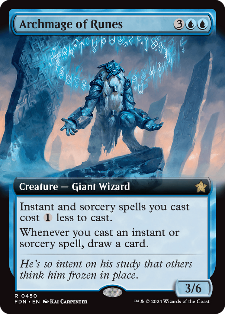 Archmage of Runes (FDN-450) [Foundations]: (Extended Art)
