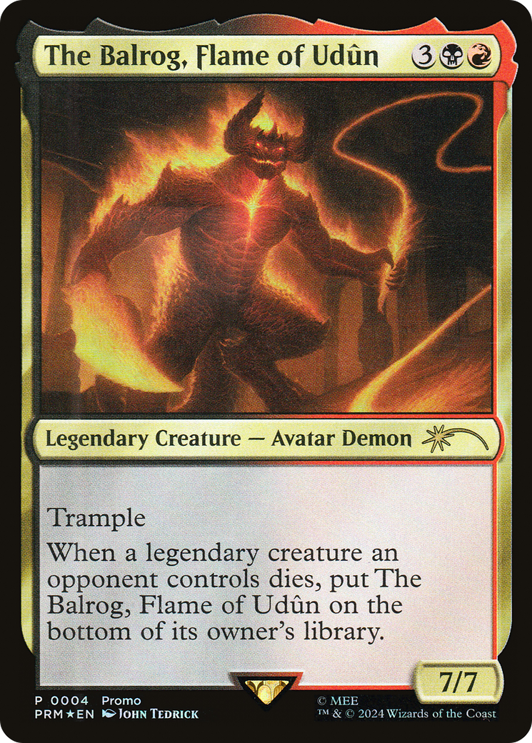 The Balrog, Flame of Udûn (UMP-004) [Tales of Middle-earth Deluxe Commander Kit] Foil