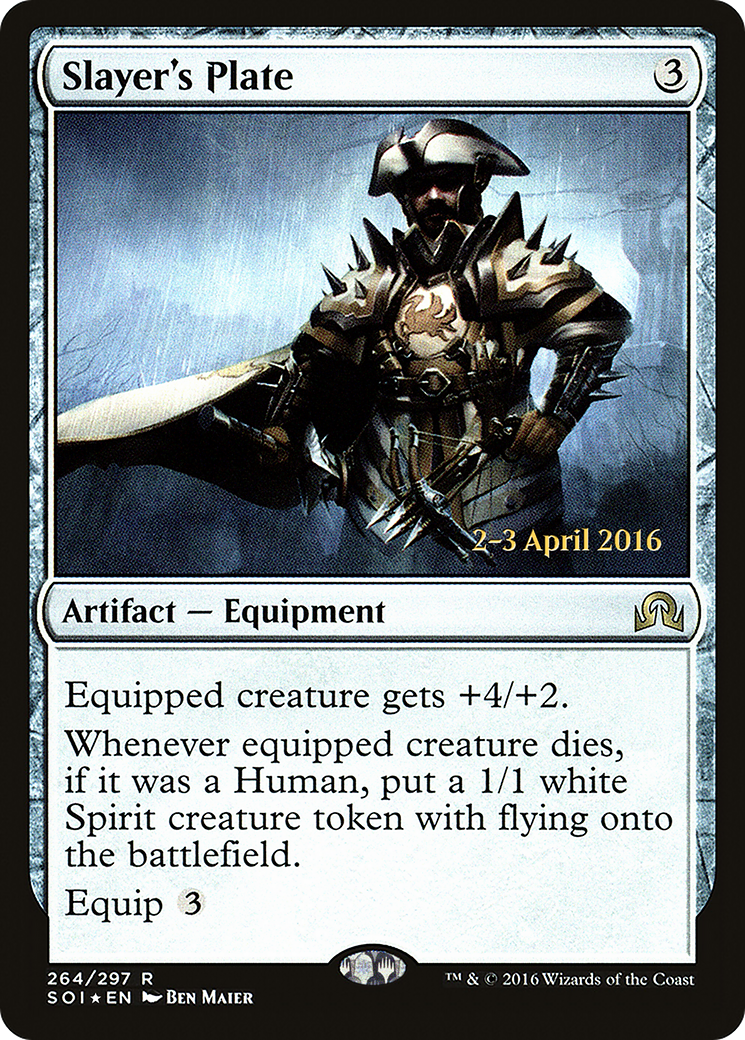 Slayer's Plate (PRE-264S) [Shadows over Innistrad Promos] Foil